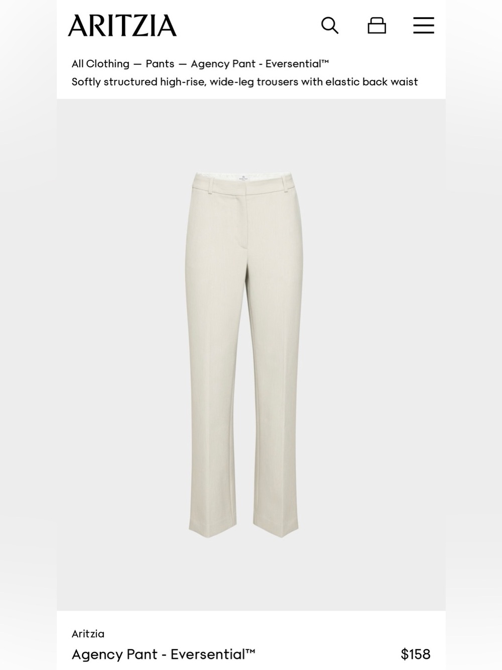 Aritzia Agency pants - Eversential